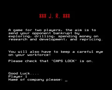 J.R. (1982)(Software for All)[h TSTH] screen shot title